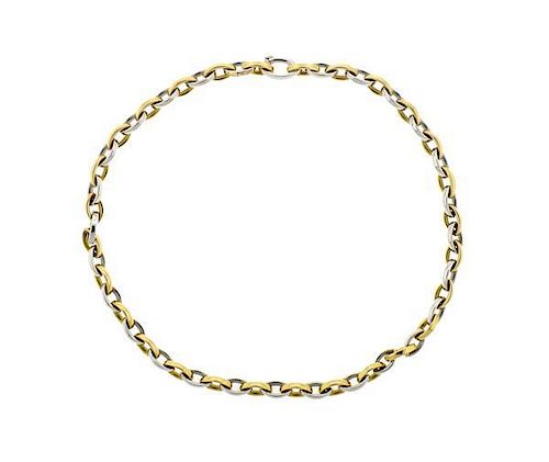 Roberto Coin 18K Two Tone Gold Link Necklace
