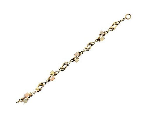 Retro 14K Gold Opal Bracelet