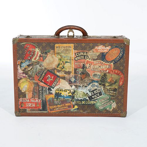 Authentic Antique Roaring 20s Louis Vuitton Suitcase, James Owen Mahoney c1920