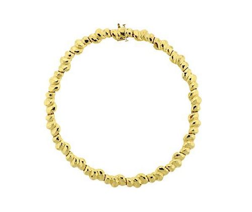 Mitchell Rotkel 18K Gold Hammered Necklace
