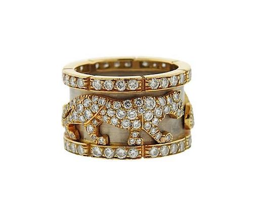 Cartier Panthere 18K Gold Diamond Band Ring