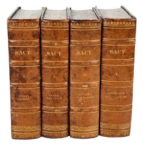 24 Leatherbound Volumes, La Sacra Bibbia/The Holy Bible