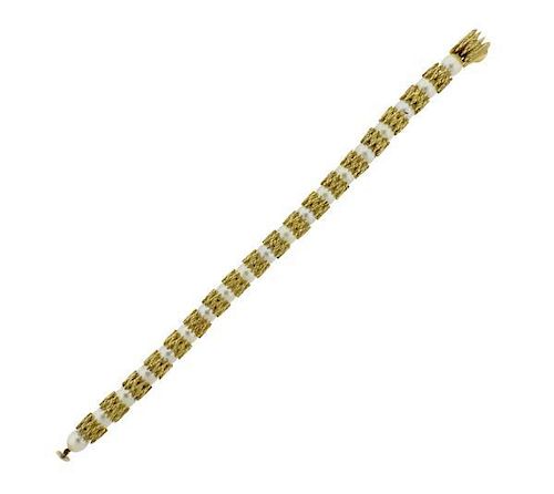 18K Gold Pearl Bracelet