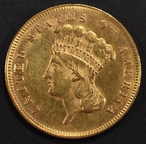 1878 $3 GOLD PRINCESS BU