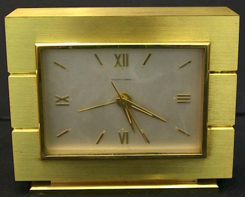 Spaulding & Co. Brass Shelf Clock