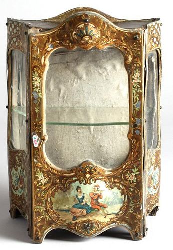 Vintage Louis XV-Style Dollhouse Bombe Vitrine