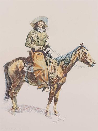 Frederic Remington 1861 - 1909 ANA, NIAL | A Bunch of Buckskins: An Arizona Cowboy