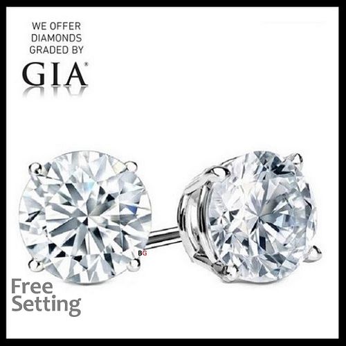 6.02 carat diamond pair, Round cut Diamonds GIA Graded 1) 3.01 ct, Color D, IF 2) 3.01 ct, Color E, IF. Appraised Value: $1,057,200 