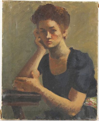 Portrait of Seated Woman- Oil on Canvas