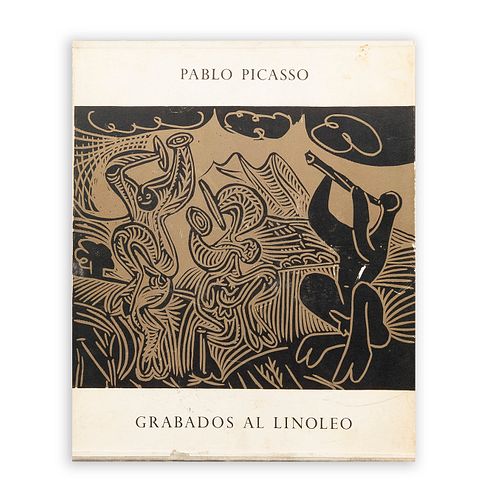PABLO PICASSO, Pablo Picasso - Grabados al Linoleo, 1963, Sin firma, Grabados al linóleo, Piezas: 45, en libro entelado