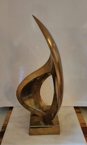 Leonardo Nierman Striking Mid-Century Solid Bronze Abstract Sculpture, Limited Edition I / IV