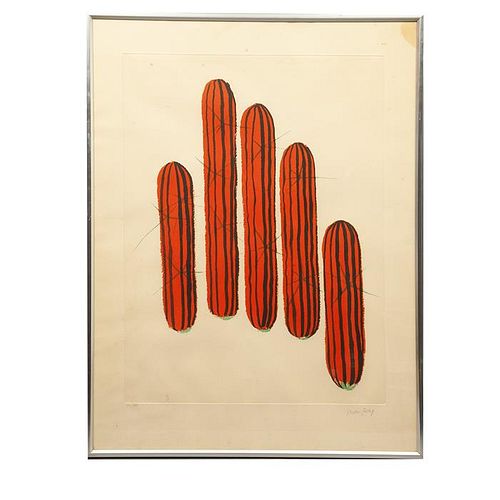 MAN RAY, De la serie Cactus,1971, Firmado, Grabado al aguafuerte y aguatinta 41 / 99, 60 x 45 cm imagen / 76 x 56 cm papel