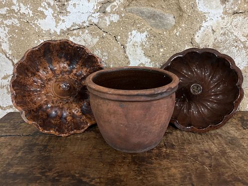 Three Pieces of Redware