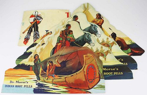 Dr Morse'S Indian Root Pills Litho Displays & Poster (5 Pcs)