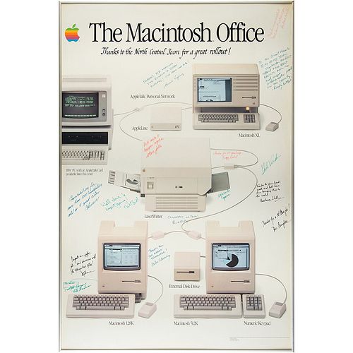 Steve Jobs Signed &#39;Macintosh Office&#39; Poster