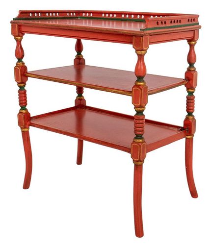 Late Regency Style "Pompeiian" Decorated End Table