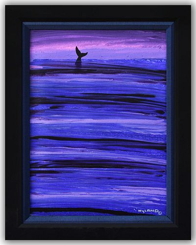 Wyland- Original Painting on Canvas "Ancient Swimmer"