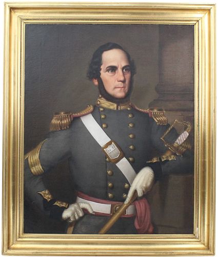 Portrait Of U.S. Soldier, 1839, Oil/Canvas/Board