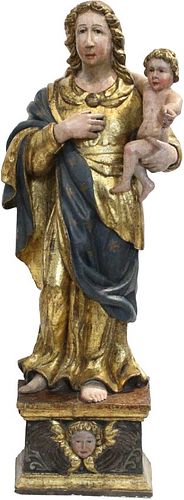 17th Century Italian Gilt Carved Statue