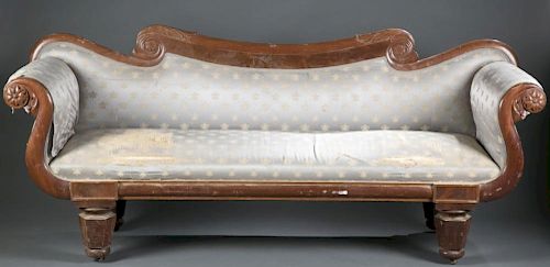 American Empire sofa, c.1830s.