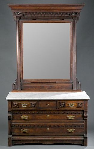 Eastlake style vanity / dresser. Late 19th century