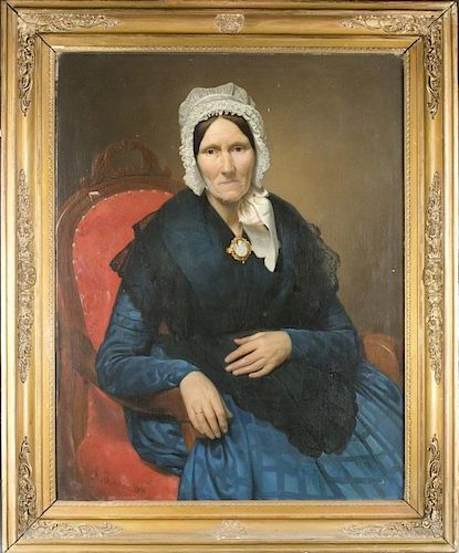 American portrait of a woman. Mid 19th century.