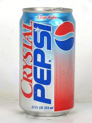 1992 Crystal Pepsi Cola 12oz Can