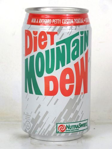 1993 Mountain Dew Diet 12oz Can Richard Petty NASCAR Pontiac