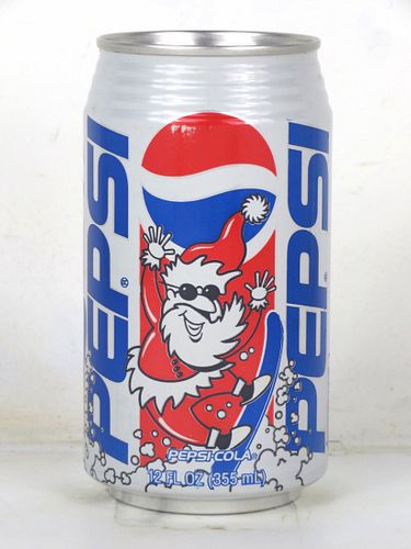 1993 Pepsi Cola Christmas Santa 12oz Can Cincinnati Ohio