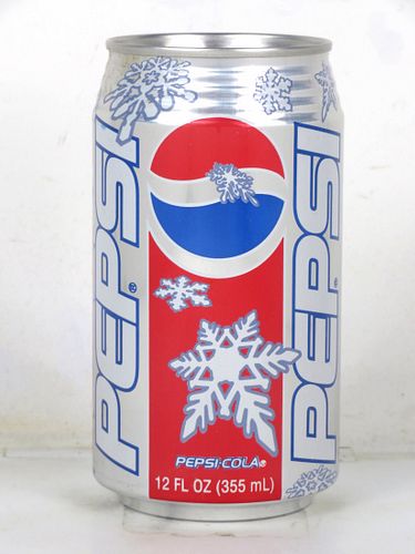 1993 Pepsi Cola Christmas Snowflakes 12oz Can Cincinnati Ohio