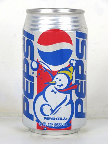1993 Pepsi Cola Christmas Snowman 12oz Can Cincinnati Ohio