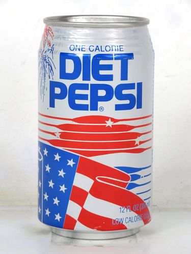 1993 Pepsi Diet Cola American Flag 12oz Can Cincinnati Ohio