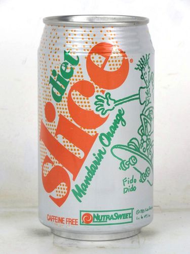 1985 Pepsi Diet Slice Mandarin Orange Skateboard 12oz Can