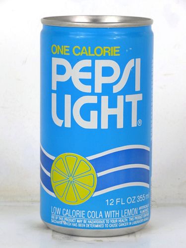 1985 Pepsi Light (Saccharine) 12oz Can Petersburg Virginia