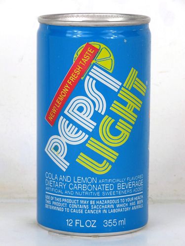 1981 Pepsi Light Cola "New Taste" 12oz Can Princeton West Virginia