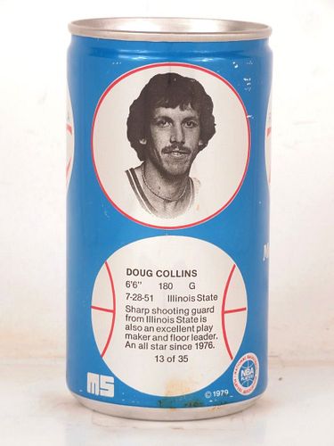1978 RC Royal Crown Cola Doug Collins Basketball12oz Can Evansville Indiana