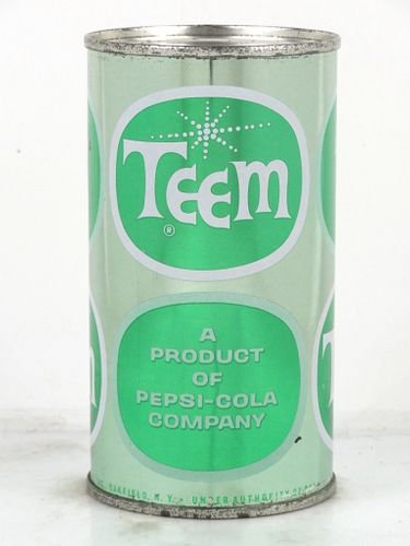 1962 Teem Lemon Lime Soda (Pepsi) Oakfield New York 12oz Flat Top Can