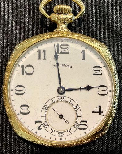 ILLINOIS 1922, 14 kt Gold Filled, Pocket Watch