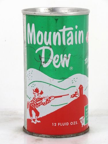 1966 Mountain Dew Fan Tab 12oz Can Atlanta Georgia