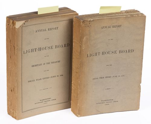 UNITED STATES GOVERNMENT LIGHT-HOUSE REPORTS, LOT OF TWO