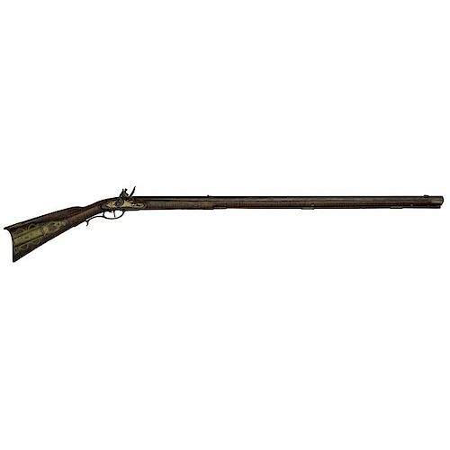 Full-stock Kentucky Flintlock Rifle Attributed to Frederick Sell