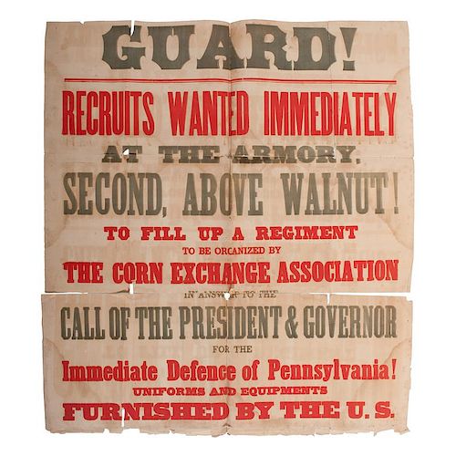 Corn Exchange Regiment, 118th Pennsylvania Volunteers, Recruitment Broadside