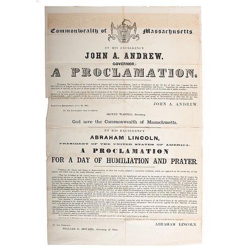 Abraham Lincoln, Presidential Proclamation For A Day of Humiliation and Prayer, 1864