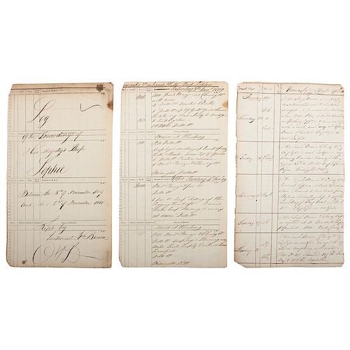 19th Century Collection of Whaling and Other Nautical Documents, Letters, and More