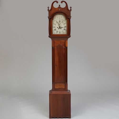Federal Mahogany Long Case Clock, New England