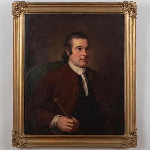 American  School: Portrait of a Man with a Cane