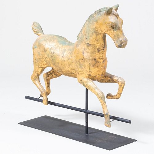 American Gilt-Metal Model of a Prancing Horse