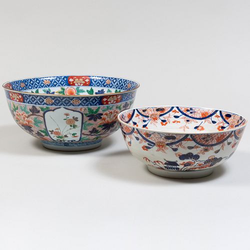 Two Japanese Porcelain Punch Bowls