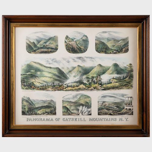 After Henry Schile (1829-1901): Panorama of Catskill Mountains, NY