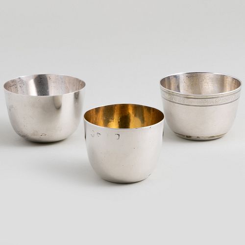 Group of Three Silver Cups